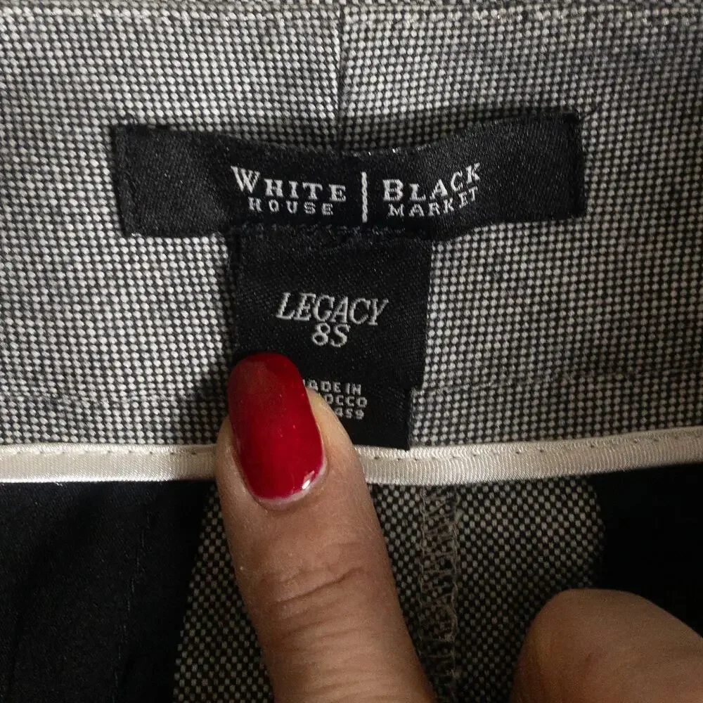 White House Black Market Gray Bootcut Dress Pants Size 8S